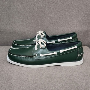 Mocasines de Cuero Genuino Color Verde Claro, Zapatos Planos Formales e Informales, Mocasines Gommino Suaves y Ligeros para Caminar, Zapatillas de Deporte para Hombre - Product Image 2