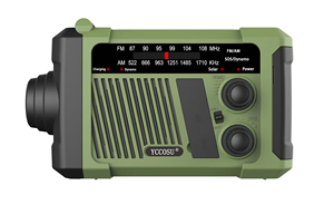 Khẩn Cấp Di Động Ngoài Trời Đèn Đọc Sách Hand Crank Năng Lượng Mặt Trời Powered AM FM Đài Phát Thanh SOS Siren Đèn Pin Có Thể Sạc Lại Ánh Sáng Âm Nhạc - Product Image 2