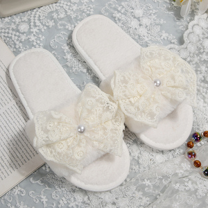 Nuove Ciabatte Donna Autunno 2026 con Punta Aperta, Comode, Fondo Piatto, Stile Peluche per Casa, Suola in Gomma, Tinta Unita con Fiocco - Product Image 5