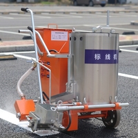 Machine de marquage routier à pulvérisation uniforme rapide, machine de marquage routier manuelle à pousser, machine de peinture pour marquage routier en promotion