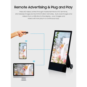 Áp phích di động màn hình <span class=keywords><strong>LED</strong></span> máy quảng cáo di chuyển ngoài trời <span class=keywords><strong>LED</strong></span> hiển thị trung tâm mua sắm chào đón sàn <span class=keywords><strong>video</strong></span> - Product Image 6