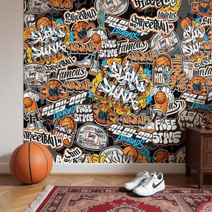 <span class=keywords><strong>Papier</strong></span> <span class=keywords><strong>peint</strong></span> auto-adhésif <span class=keywords><strong>Papier</strong></span> <span class=keywords><strong>peint</strong></span> mural style graffiti Design artistique Street <span class=keywords><strong>Basketball</strong></span> - Product Image 3