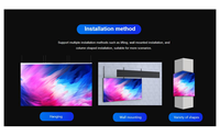 Écran d'affichage vidéo LED P0.97/1.25, panneau LED ultra-fin 4K, montable au mur, interconnectable, écran LED d'intérieur.