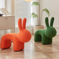 Canapé de relaxation créatif pour enfants, motif lapin elfe de dessin animé, pour intérieur, balcon, salon, banc à chaussures décontracté, chaise d'appoint design