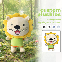 Juguetes de Peluche de León Personalizados con Relleno de Algodón PP de Alta Calidad, MOQ Bajo Aceptado, para Recuerdos de Competiciones Deportivas
