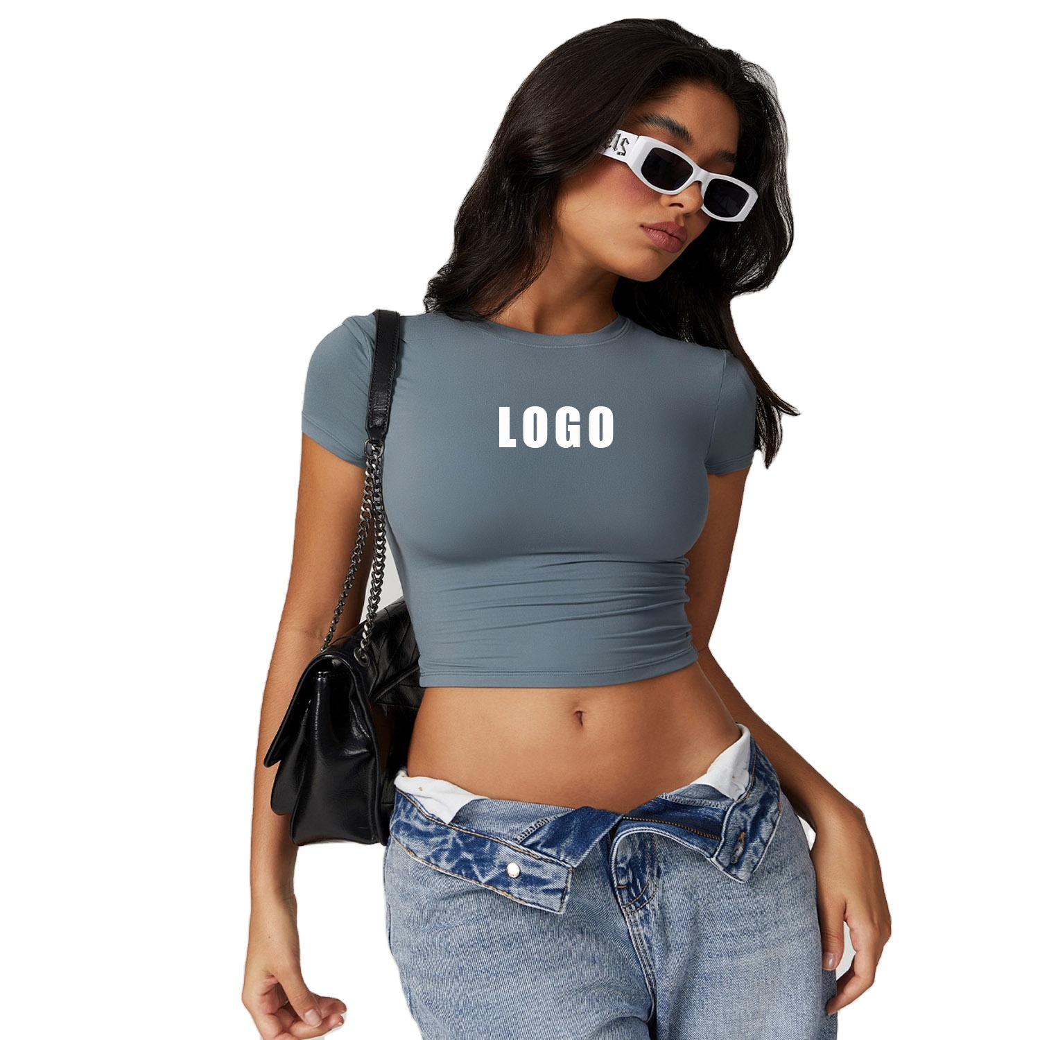 Custom logo for Women's Clothing New Product Tight and Quick Drying Yoga Suit Running Pilates Sports T-shirt Short Sleeved