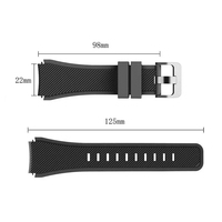 Bracelets de montre sport en caoutchouc silicone Bracelet de montre intelligent réglable pour Samsung Gear S3 20mm 22mm Bracelets de montre