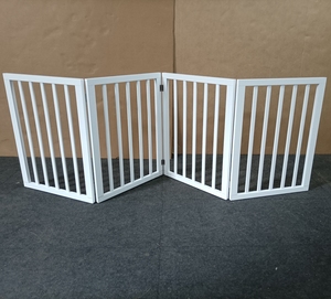 2-Stand Volledig Geassembleerde Houten Pet Poort Voor Honden 4-Panel Puppy Poort Verstelbare Veiligheid Hek Sport Stijl Vrijstaande Indoor Poort - Product Image 5