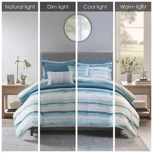 DB Floral solide motif 8 pièces imprimé Seersucker couette ensemble King Size tissé coton soie remplissage pour un usage de mariage à domicile - Product Image 5