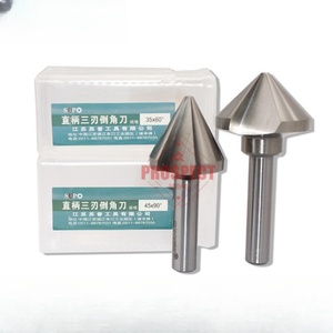 Fraise droite <span class=keywords><strong>SUPO</strong></span> poignée droite couteau à chanfreiner à trois lames CNC Machine-outil coupe pour métal Hss fraise en bout Sprial Slot fraise - Product Image 1
