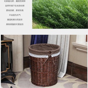 Cestas de Almacenamiento Multiusos de Mimbre Tejido a Mano, Ecológicas y Duraderas, Tipo Soporte, para Uso en el Hogar y Hoteles, Baño, Lavandería, Armario - Product Image 5