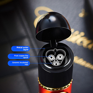 Accendini per Candele Personalizzati JH con 3 Fiamme Blu Lunghe, Antiscottatura, a Gas Butano, Accessori in Metallo - Product Image 4