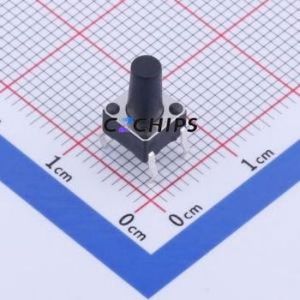 K2-1102DP-M3SW-04 Tactile Switch Through hole Component (THT)-4P,6x6mm Switch 1.8N Through Hole 6mm 6mm - Product Image 1