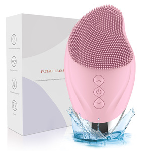 Nouveau Portable Électrique Silicone Nettoyant Pour Le Visage Étanche Peau Épurateur Vibration Masseur Visage <span class=keywords><strong>Brosse</strong></span> De Nettoyage - Product Image 6