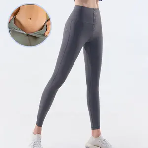 Abbigliamento sportivo pantaloni da yoga abbigliamento da palestra grigio salvia tiktok scrunch light leggings grigi marl da donna