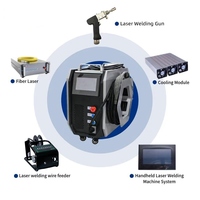 Machine de soudage laser à fibre portative 4 en 1 refroidie par air 1200W 2000W pour coque de batterie au lithium