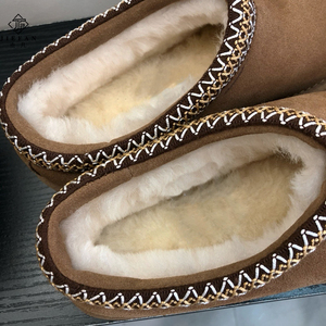 Bottes de neige à enfiler en daim véritable de haute qualité, légères, chaudes, imperméables, antidérapantes, avec semelle intermédiaire en laine et doublure en fourrure - Product Image 6