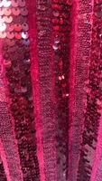 Tissu en velours noir à paillettes en gros, tissu en velours à paillettes rayé, tissu en velours doux et pelucheux à paillettes pour robes de mariée