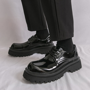 Zapatos Casuales de Cuero con Suela Gruesa, Estilo Coreano, de Alta Gama, Formales para Hombre - Product Image 3