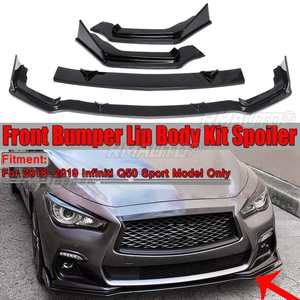 ชุดแต่งสปอยเลอร์กันชนหน้ารถยนต์แบบถอดได้ ลายคาร์บอนไฟเบอร์ 3 ชิ้น สำหรับ Infiniti Q50 รุ่น Sport ปี 2018 2019 - Product Image 1