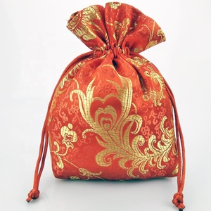Sacs cadeaux du Nouvel An chinois, sacs en satin pour cadeaux de mariage, pochettes à bijoux avec cordon de serrage - Product Image 2