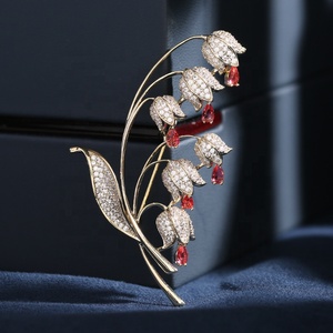 Nouveau costume manteau accessoires Zircon incrusté Corsage en gros muguet broche personnalisation - Product Image 2