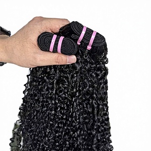 Paquetes de Cabello Virgen al por Mayor, Doble Trama, Cutícula Natural Alineada, Corte Pixie Rizado, 100% Humano para Máquina de Encaje de Doble Trama - Product Image 2