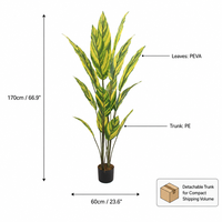 Plante artificielle Strelitzia (Oiseau de paradis) pour la décoration et l'exposition en réceptions, salles d'exposition, supermarchés et halls d'exposition