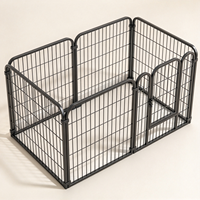 Grand enclos métallique pour chien, clôture robuste pour chiot, enclos d'exercice pliable pour usage intérieur et extérieur