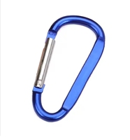 Mousqueton plat en alliage d'aluminium gravé OEM en forme de D, porte-clés promotionnel, crochet de hamac, accessoires de sac