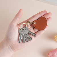 Porte-clés Cœur Personnalisé en Cuir PU et Alliage de Zinc, Breloque de Sac en Forme de Cœur, Anneau de Clés Élégant, Accessoire de Sac pour la Saint-Valentin