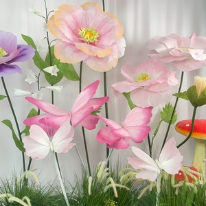 Encantador conjunto de flores y mariposas de papel para bodas caprichosas, fiestas de cuentos de hadas y cambios de imagen en el hogar de ensueño - Product Image 2