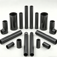 Tube en fibre de carbone durable 3K Twill Mat Brillant Forme personnalisée CNC Coude Cannelé Vente en gros pour Cadre Structurel