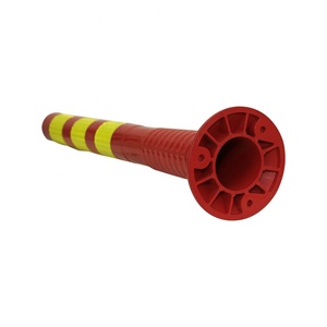Poste Delimitador Flexible de Plástico para Exteriores, Poste de Advertencia de Seguridad de <span class=keywords><strong>Eva</strong></span> Amarillo y Rojo - Product Image 5