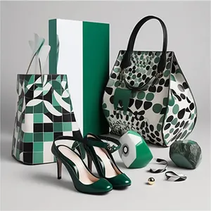 Vendeurs Xinzirain Marque privée personnalisée Logo Design matériel imprimé Ensembles de sacs à main en gros Chaussures en cuir assorties et sac à main