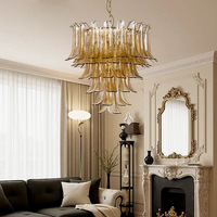 Lustre vintage français, éclairage de luxe pour salon, grand design moderne, paon, Murano, lampe suspendue pour chambre à coucher et salle à manger