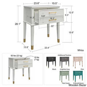 Mesita de noche moderna Teler para la vida moderna-Bazar de madera - Product Image 2