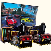 Nouvelle Machine de Jeu de Course Dynamique pour Adultes, 4K HD, avec Retour de Vibration, en Métal et Acrylique, pour Deux Joueurs, Wild Drift Arcade