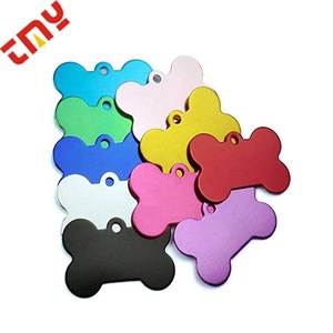 Mặt dây chuyền chó hình xương bằng kim loại nhôm anodize, khắc laser tùy chỉnh cá nhân - Product Image 2