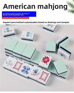 Fichas de Mahjong Americano de Plástico, Hechas a Mano, de Cuatro Capas, con Combinación de Colores, para Entretenimiento y Ocio en Casa o de Viaje - Product Image 6