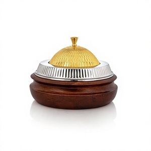 Plat à gratin en bois et acier inoxydable, fait main, forme ronde, taille personnalisée, pot de service alimentaire en gros - Product Image 1