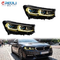 Faros Delanteros LED Estilo Láser CREULI para BMW Serie 7 G11 2016-2019, DRL, Señal de Giro, Proyector, Plug & Play