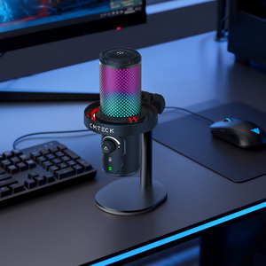 Microphone à condensateur pour jeux CMTECK XM560 24 bits/96 kHz USB Type-C avec réduction de bruit, éclairage RVB, utilisation sur ordinateur de bureau - Product Image 1
