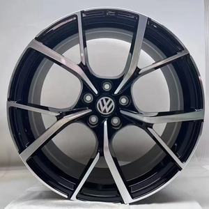 Jantes en alliage forgé à face usinée noire brillante 18x8.0 / 19x8.5 5x112 57.1mm pour Volkswagen <span class=keywords><strong>Golf</strong></span> GTI <span class=keywords><strong>R</strong></span> Passat Tiguan En stock - Product Image 3