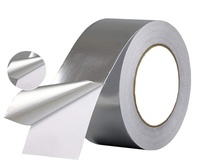 Ruban adhésif acrylique en aluminium argenté pour conduits, blanc, 50 microns, résistant aux UV, pour réparation de toiture de camping-car, simple face, facile à déchirer