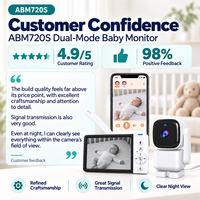 Kit de surveillance bébé OEM ODM avec options de logo personnalisé, emballage et manuel, options de prise pour les acheteurs de marques privées ABM600 300m 720P Audio bidirectionnel
