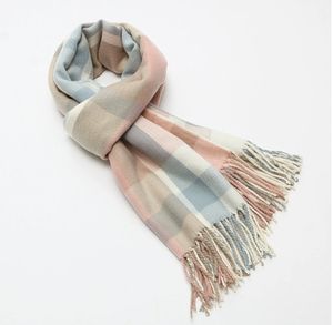 ผ้าพันคอลายตารางหนาสำหรับฤดูใบไม้ร่วงและฤดูหนาว สไตล์ญี่ปุ่น ขนาดเล็กและสดใส - Product Image 2