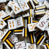 Mahjong américain imprimé léopard 2026, 160 pièces, standard NMJL, tuiles de Mahjong en acrylique à 4 couches, motif personnalisé, idéal pour un cadeau
