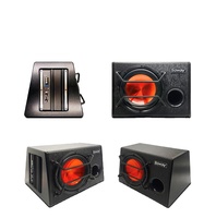 Soway OP-F PC-4 Audio De Voiture Chargé Boîtiers sous-marins avec boîte et amp voiture Subwoofer voiture audio active 10 subs basse Construire 16 ans