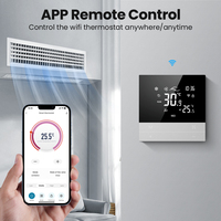 Controlador de Aire Acondicionado Inteligente Wifi Avatto Tuya, Termostato Wifi de 24v, Interruptor de Termostato para Aires Acondicionados con Función de Calefacción y Refrigeración